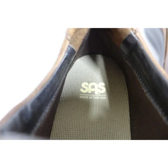 SAS Men Shoes Move On Brown Sz 12 M Medium Leather Lace-Up Comfort Sneakers